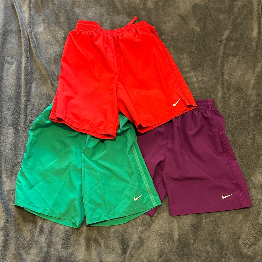 Nike Kids' Shorts Set - Red, Green, Purple Brand New (size L) (B)